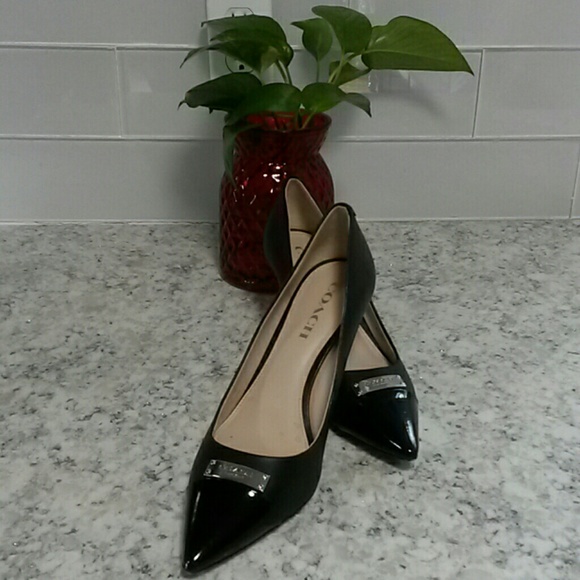 Coach Shoes - Black Coach Heels